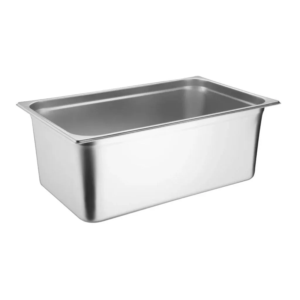 Vogue CU511 Heavy Duty Stainless Steel Gastronorm Pan 1/1 – 200mm Deep commercial kitchen equipment