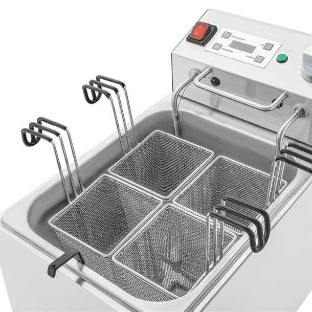 Apuro CU630-A electric 8L benchtop pasta cooker with baskets, stainless steel, commercial kitchen, Australia