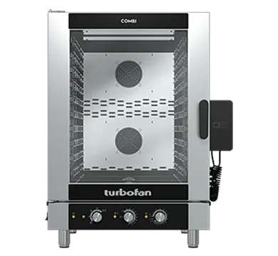 Turbofan EC40M10 full size 10 tray manual electric combi oven with steam injection