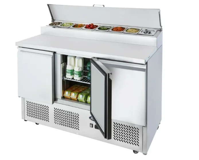Atosa ESL3853 3-Door Pizza Counter Fridge – Open Top, 1365mm commercial kitchen equipment