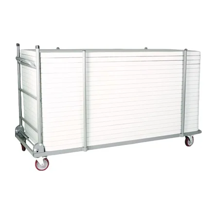 Manhattan Trestle Package - 10x Tables 2420 x 760mm Rectangle - with 1x Trolley commercial kitchen equipment