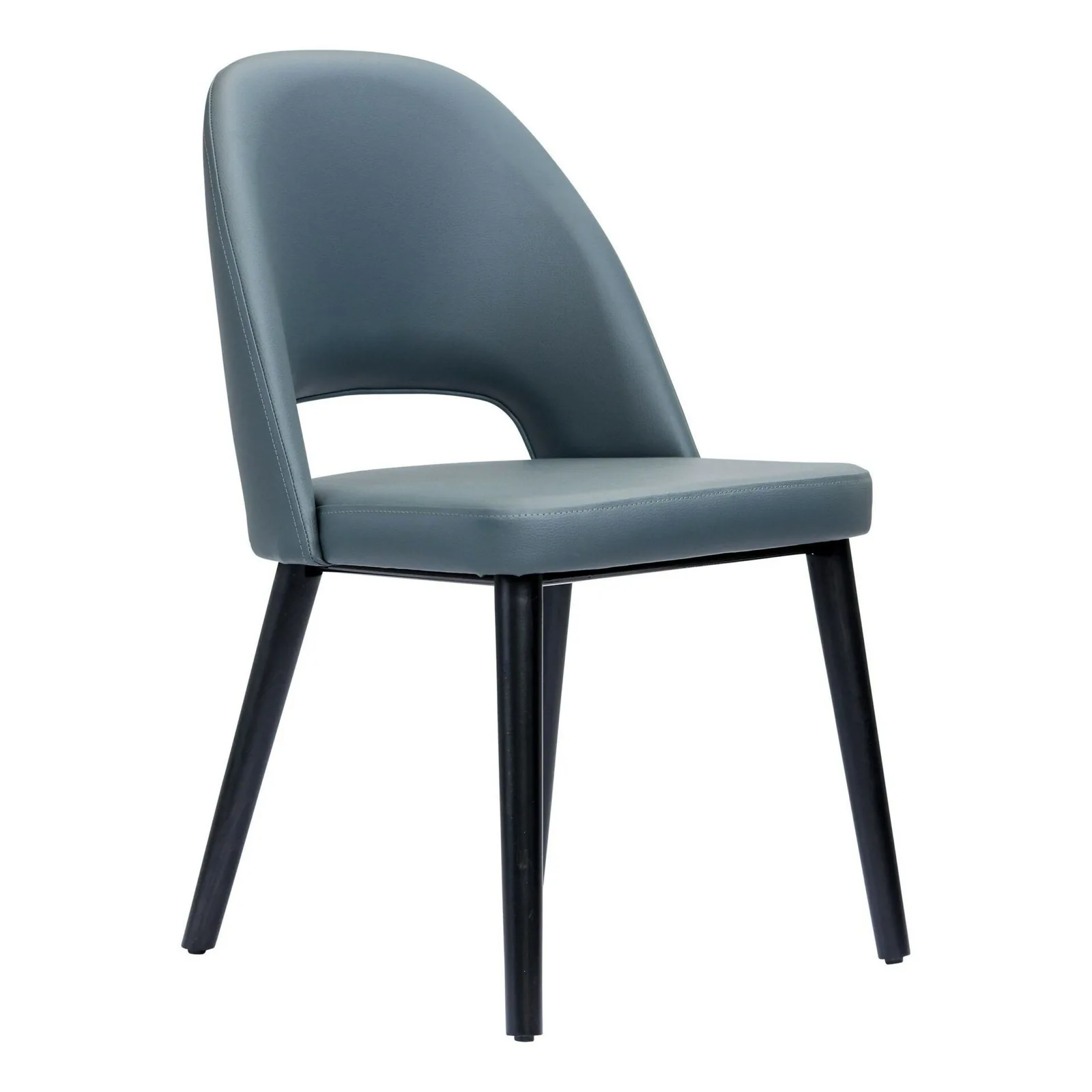 Durafurn Semifreddo Chair - Black Legs/Anthracite Vinyl commercial kitchen equipment