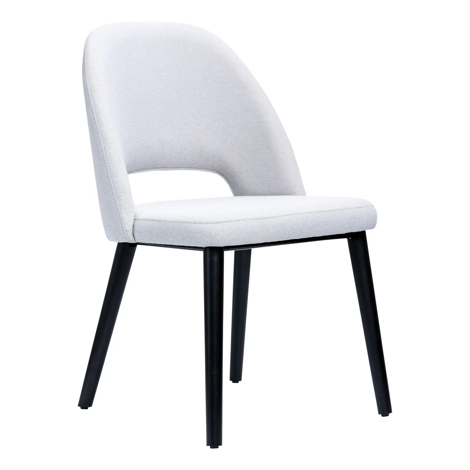 Semifreddo Chair - Black Legs/ Light Grey Woven Fabric commercial kitchen equipment