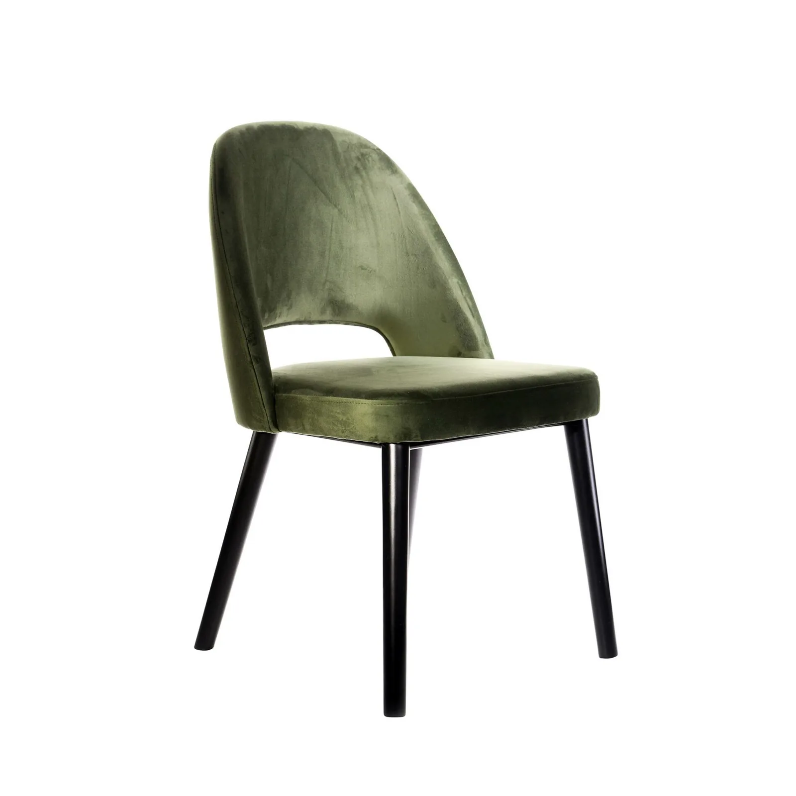 Avocado Velvet Semifreddo Chair with Chic Black Legs - Elegant Seating for Contemporary Spaces commercial kitchen equipment