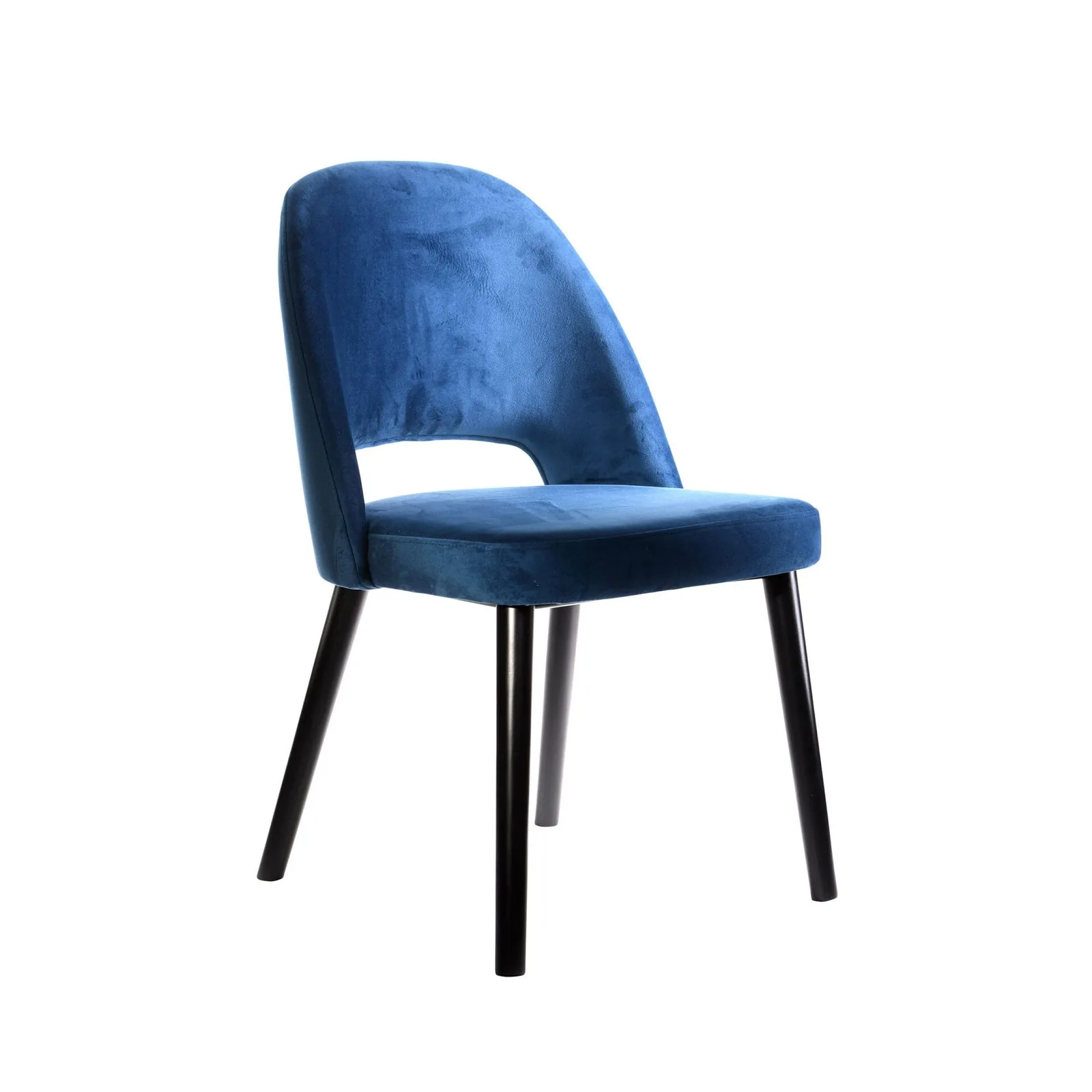 Denim Velvet Semifreddo Chair with Sophisticated Black Legs - Premium Indoor Seating Experience commercial kitchen equipment