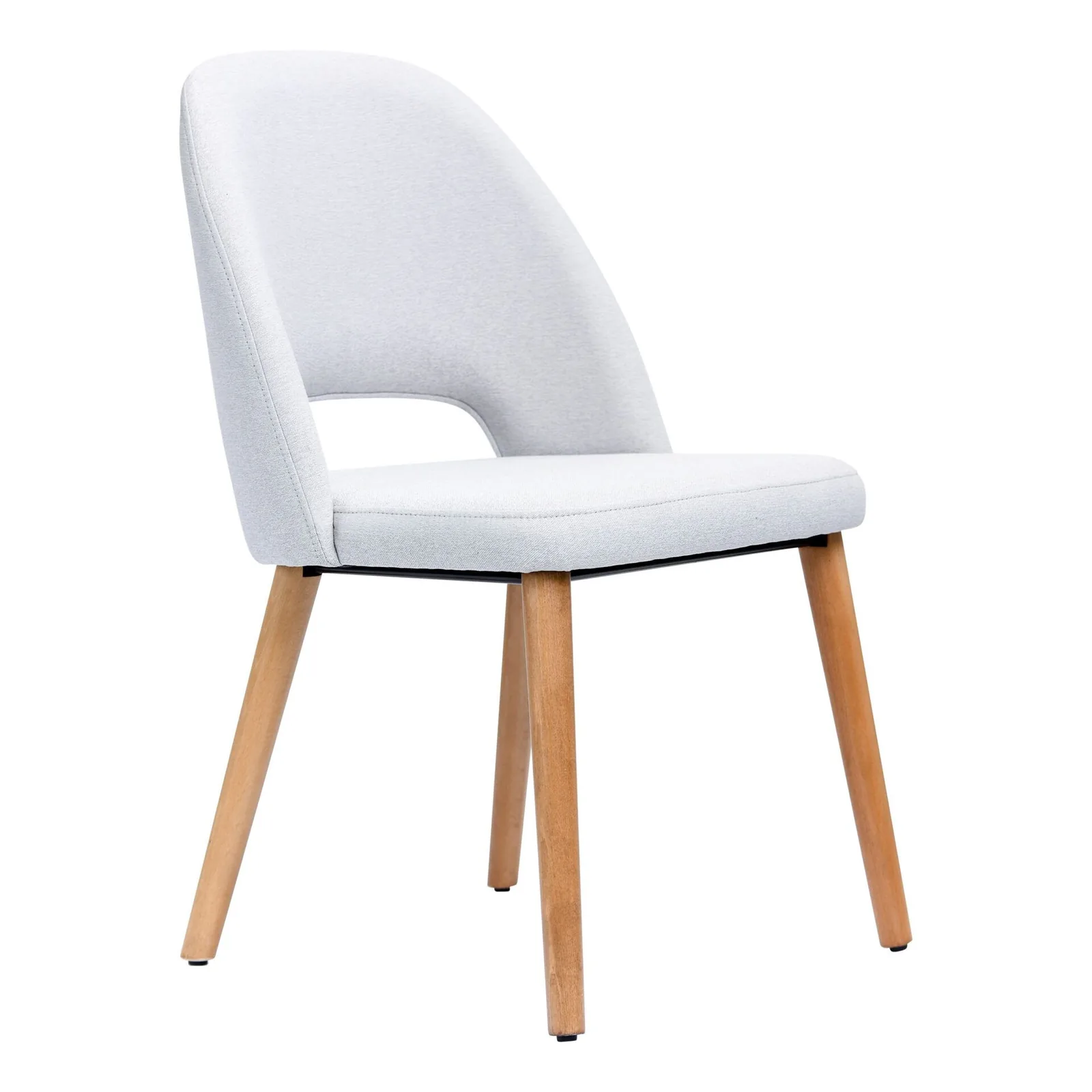 Durafurn Semifreddo Chair - Trojan Oak Legs/ Light Grey Woven Fabric commercial kitchen equipment