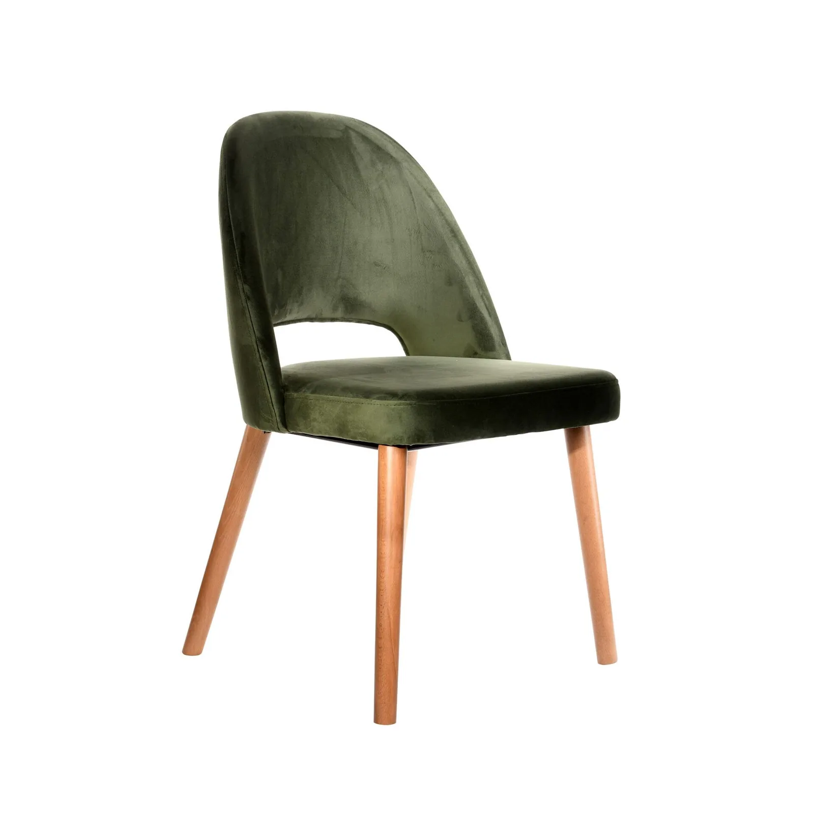 Avocado Velvet Semifreddo Chair with Trojan Oak Legs - Luxurious Comfort for Indoor Settings commercial kitchen equipment