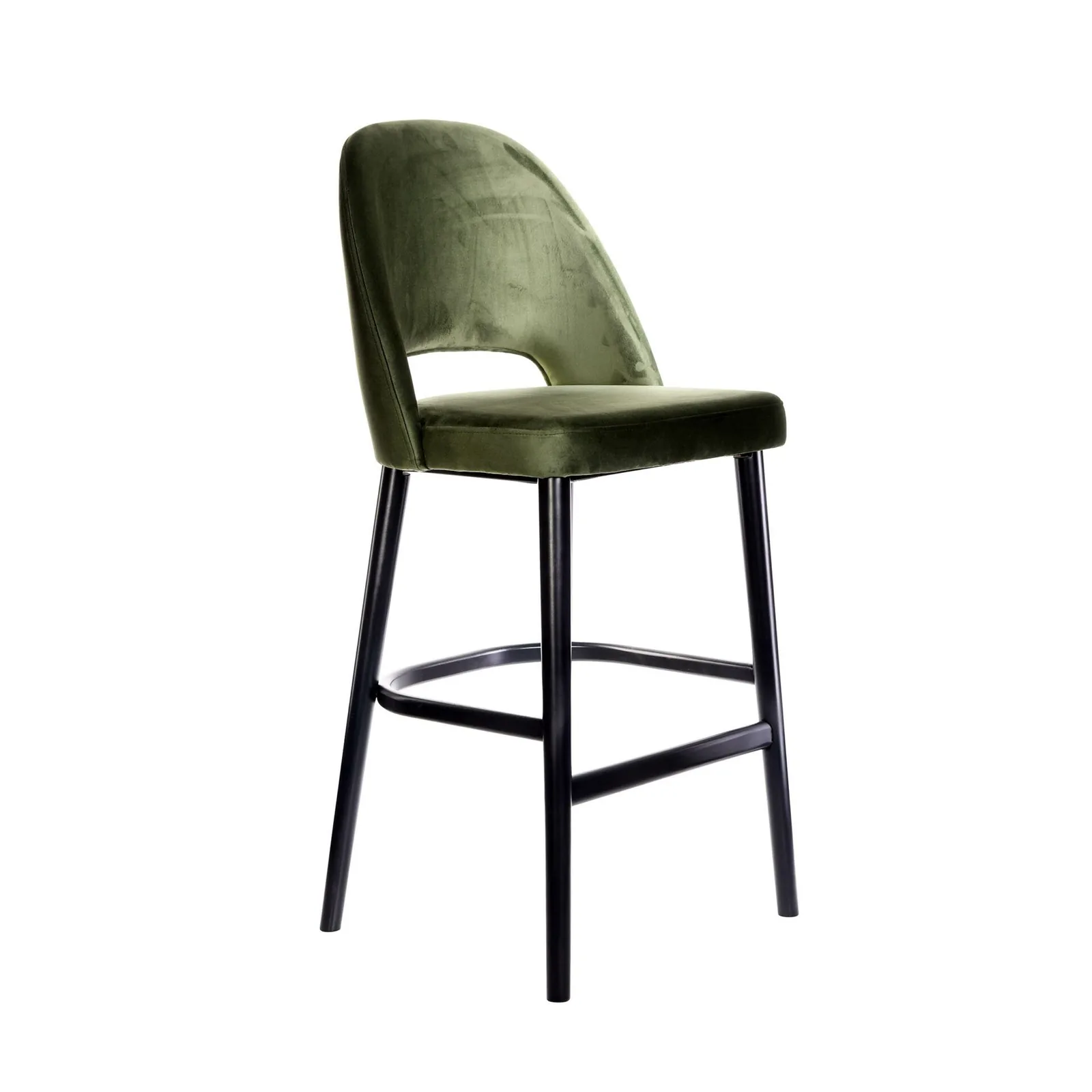 Durafurn Avocado Velvet Semifreddo Stool – Black Legs commercial kitchen equipment