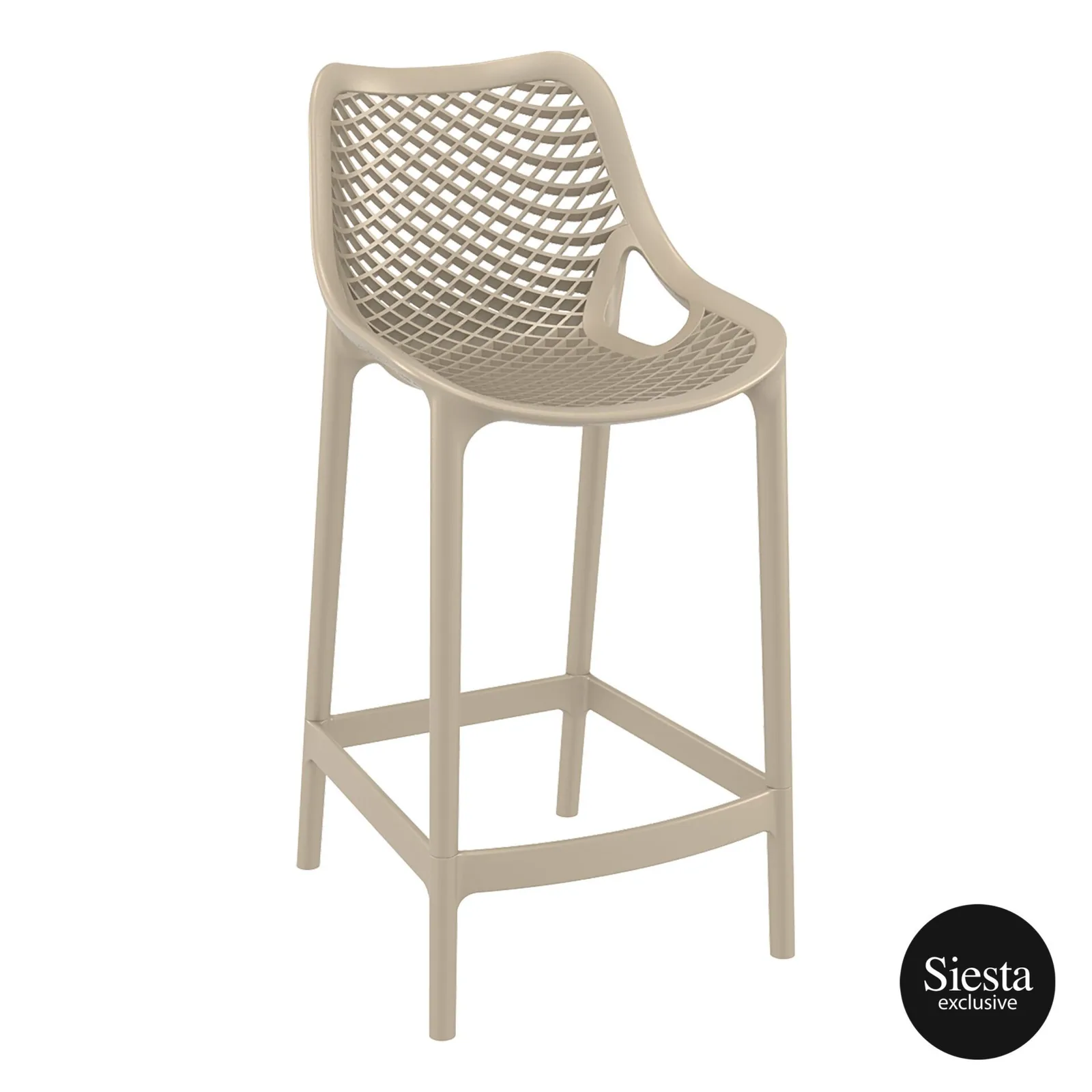Siesta Exclusive UV Stabilised Air Barstool 65 in Taupe - for Indoor/Outdoor Use commercial kitchen equipment