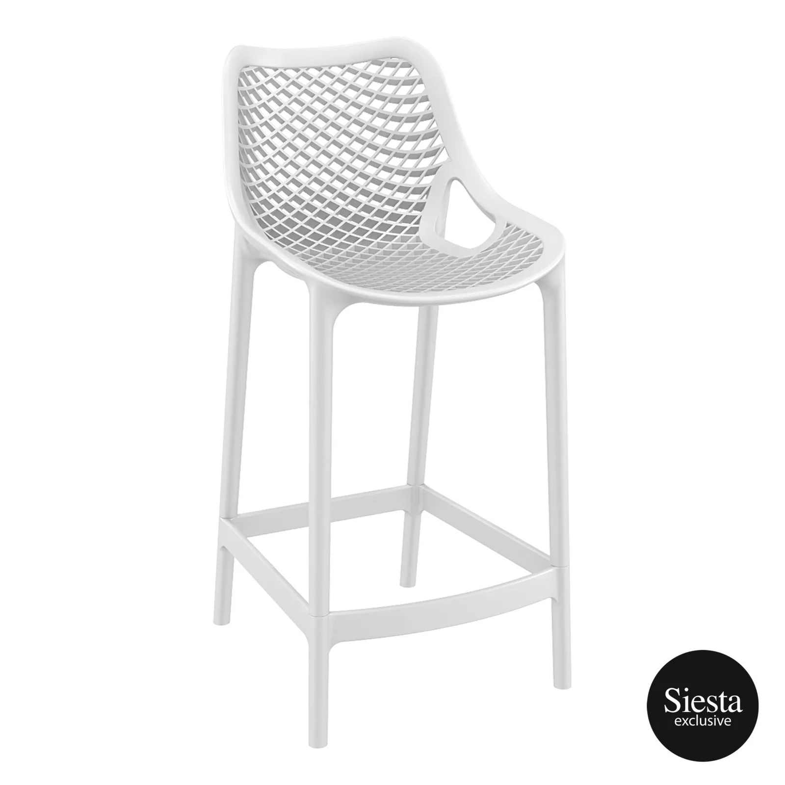 Siesta Exclusive Air Barstool 65 in White - UV Stabilised for Indoor/Outdoor Use commercial kitchen equipment