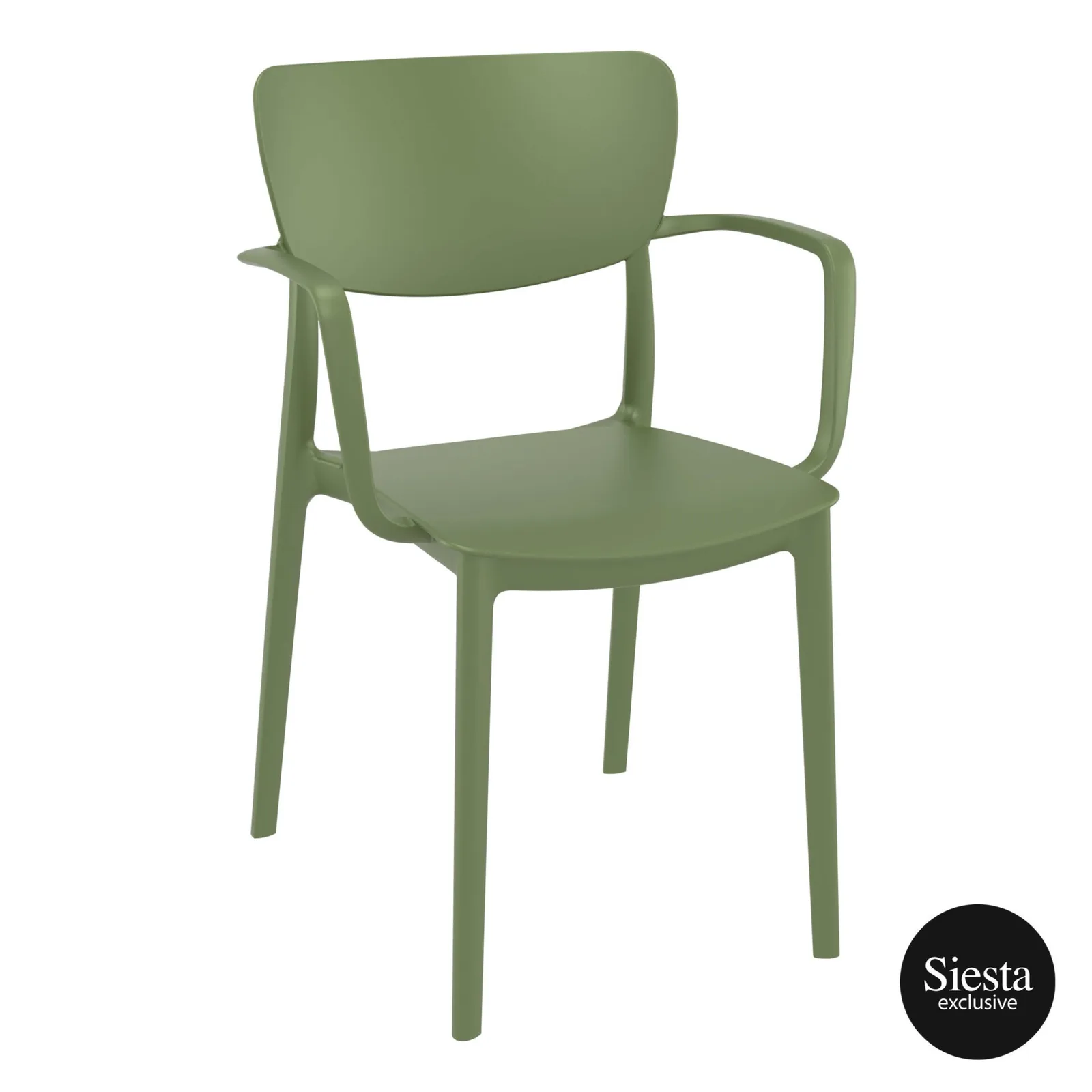 Commercial Grade Olive Green Lisa Armchair - Indoor and Outdoor Armchair by Siesta, Europe commercial kitchen equipment