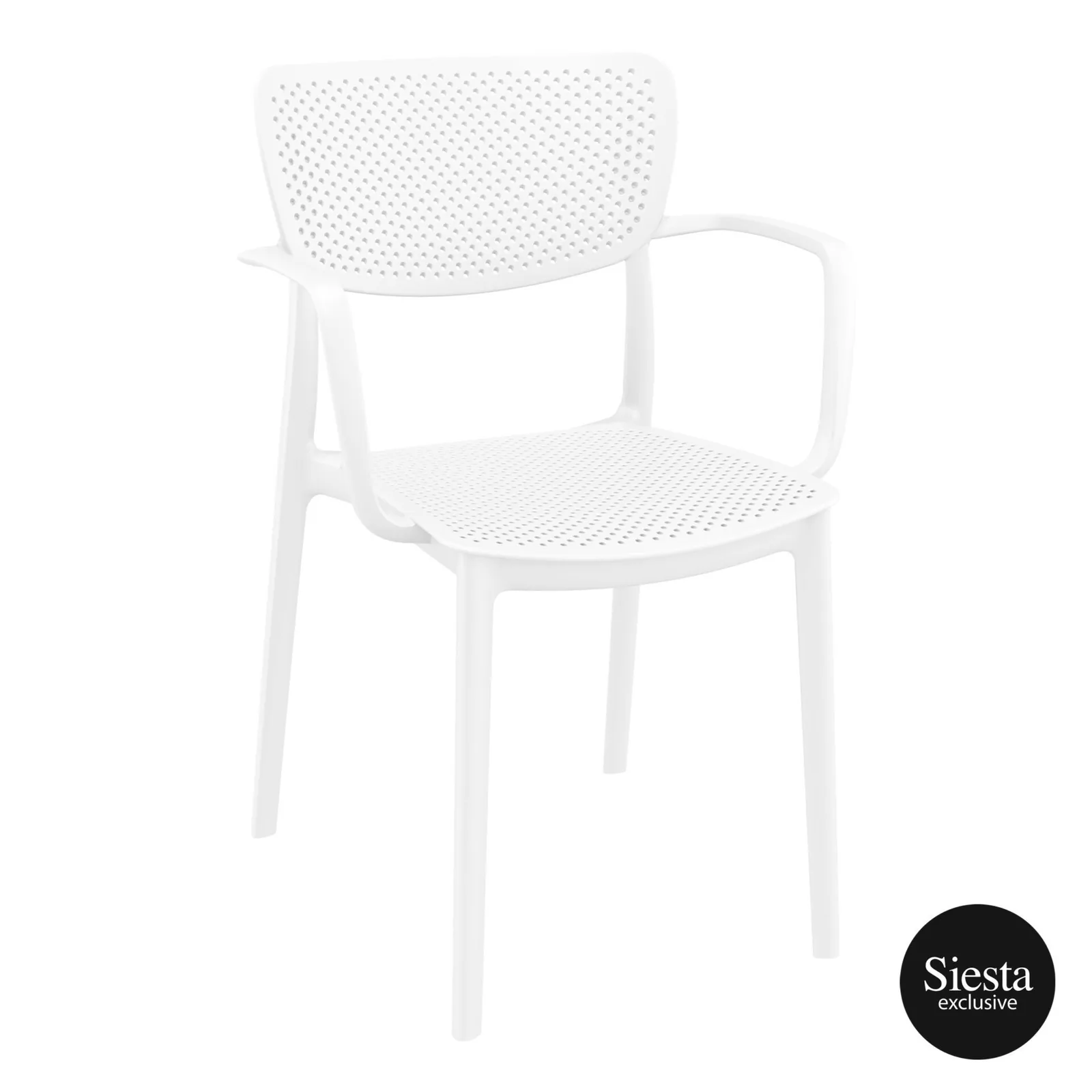 Commercial Grade White Lisa Armchair - Heavy Duty One-Piece Armchair by Siesta, Turkey commercial kitchen equipment