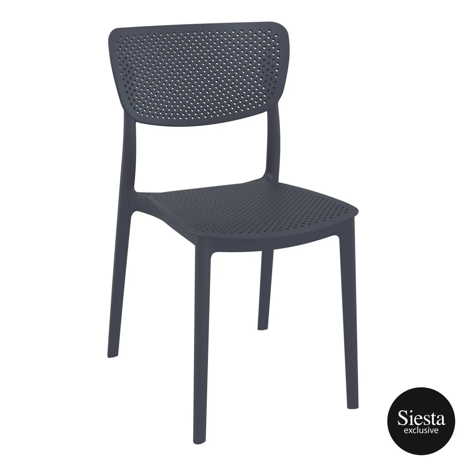 Commercial Grade Anthracite Lucy Chair - Heavy Duty One-Piece Chair by Siesta, Turkey commercial kitchen equipment
