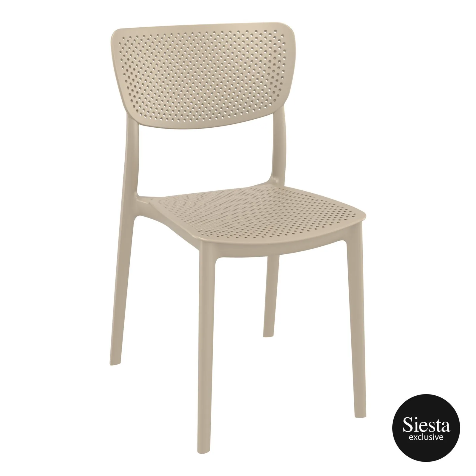 Commercial Grade Taupe Lucy Chair - Heavy Duty One-Piece Chair by Siesta, Turkey commercial kitchen equipment