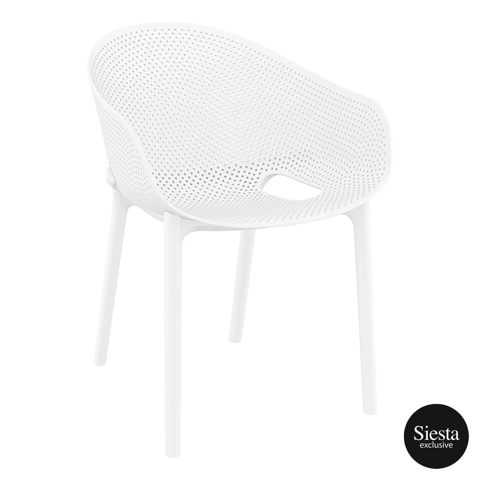 Siesta Sky Pro Chair in White | Polypropylene | CATAS Certified | Stackable commercial kitchen equipment