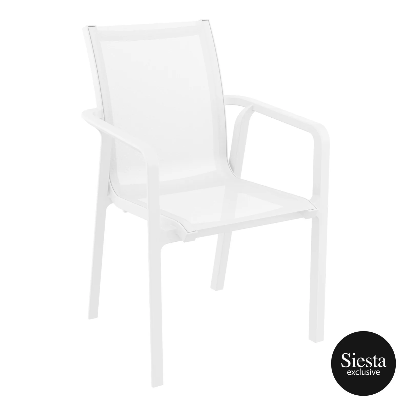 Siesta Pacific Arm Chair - White/White commercial kitchen equipment