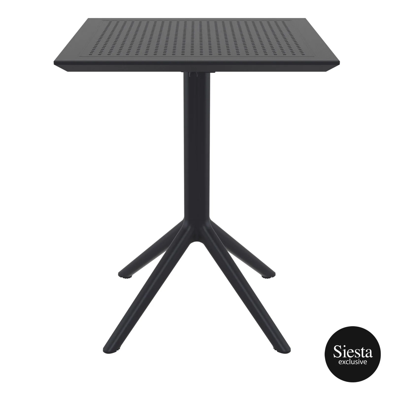 Siesta Sky Folding Table 60 Square - Black commercial kitchen equipment