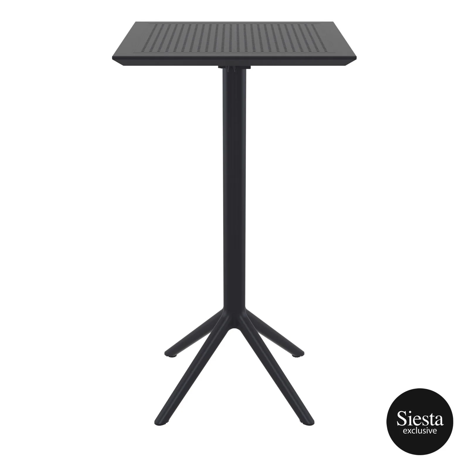 Siesta Sky Folding Bar Table 60 Square - Black commercial kitchen equipment