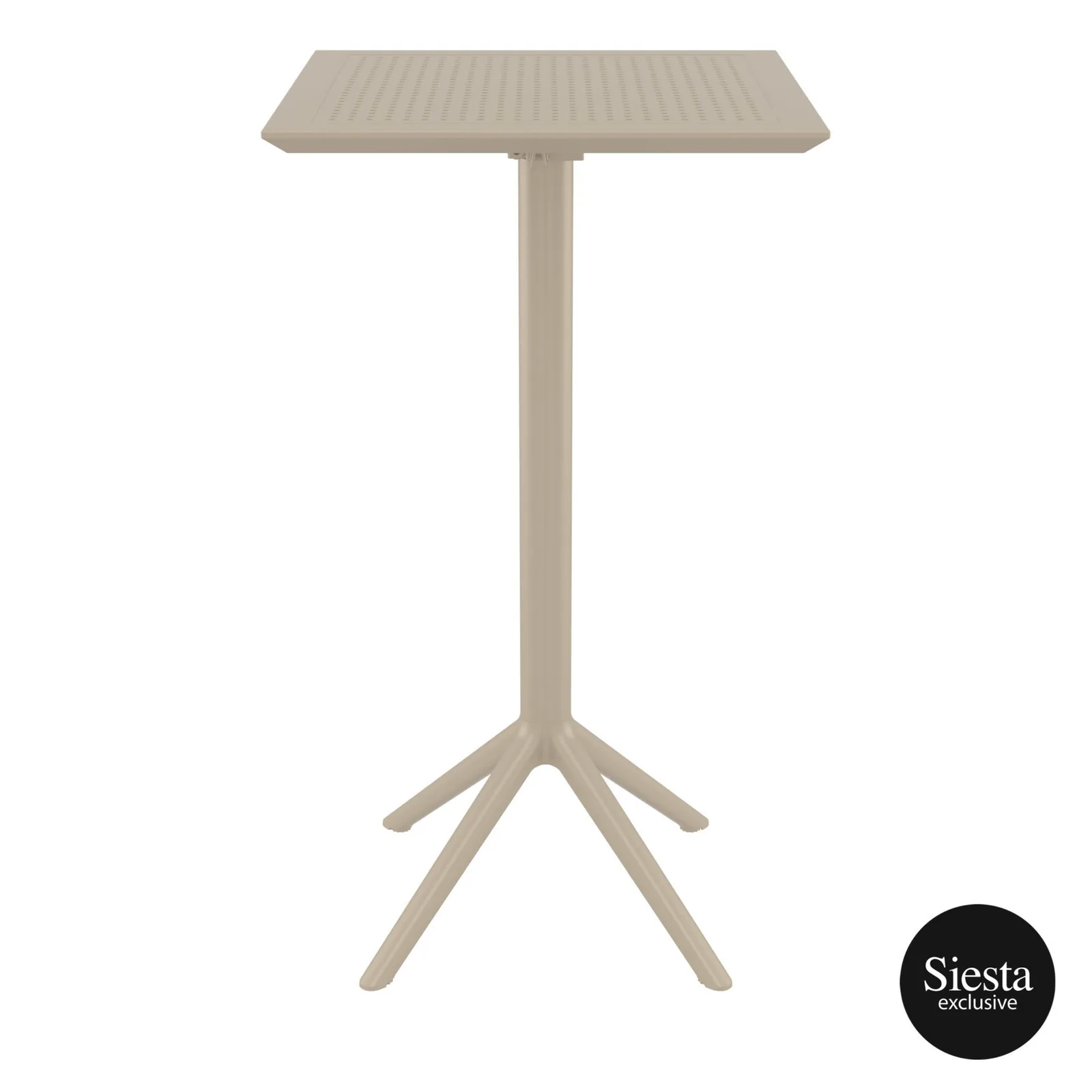 Siesta Sky Folding BAR Table 60 Square - Taupe commercial kitchen equipment