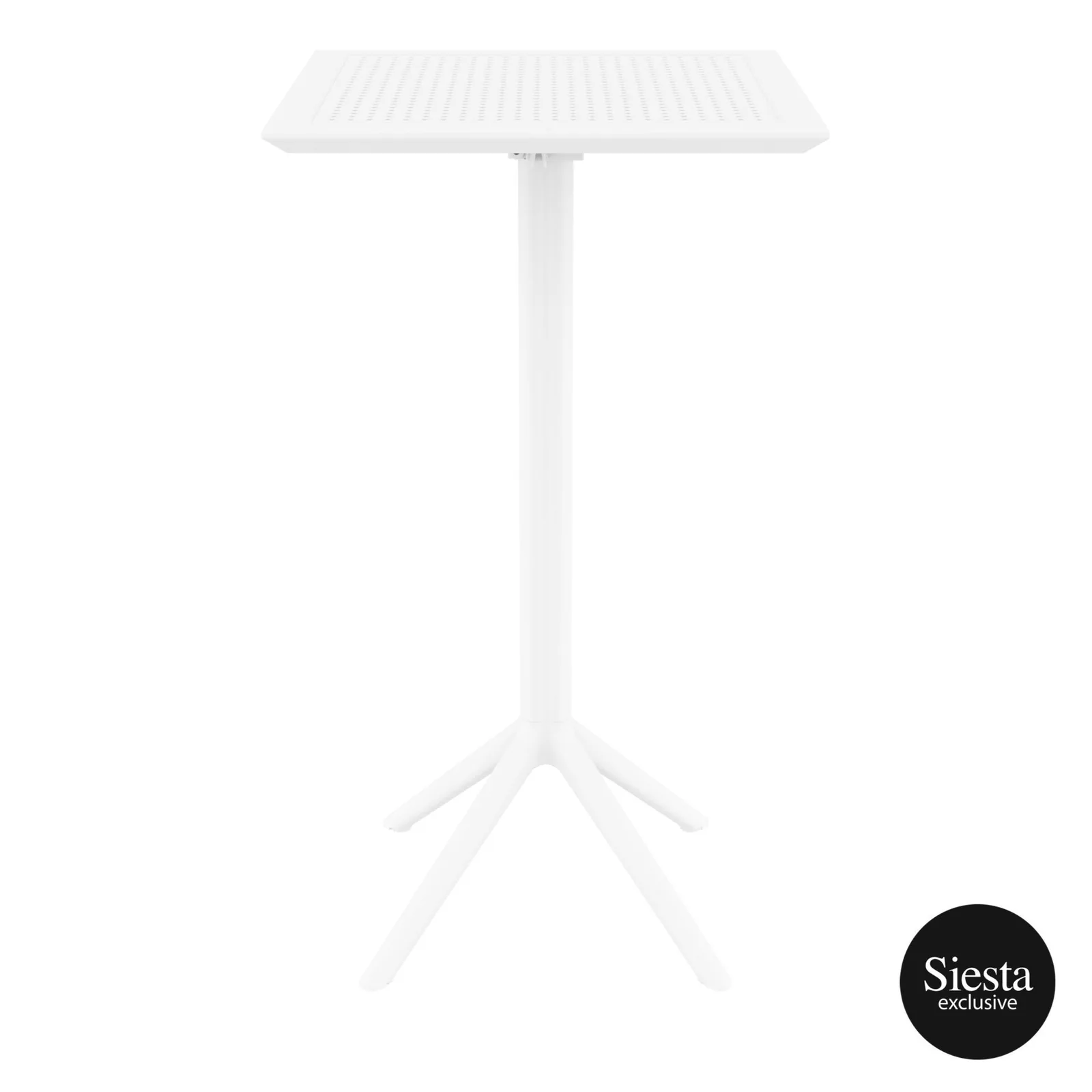 Siesta Sky Folding Bar Table 60 Square - White commercial kitchen equipment