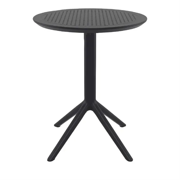 Siesta Sky Folding Table 60 Round - Black | Durable & Weather-Resistant commercial kitchen equipment