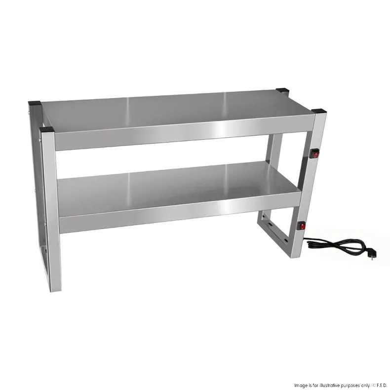Benchstar FW6L-122 commercial food warmer with 6 infrared lamps, 1200×300×650 mm stainless steel – front view, Australia