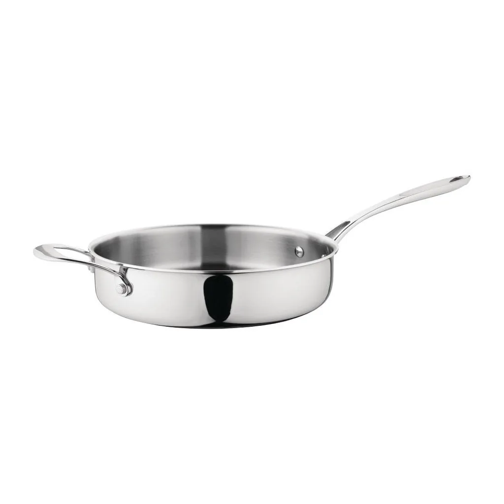 Vogue GG032 Stainless Steel & Aluminium Tri-Wall Sauté Pan 280 mm commercial kitchen equipment