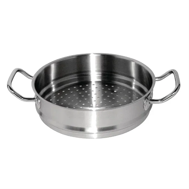 Vogue GG033 stainless steel & aluminium tri-wall steamer 240mm, 3.1L induction compatible – commercial cookware Australia