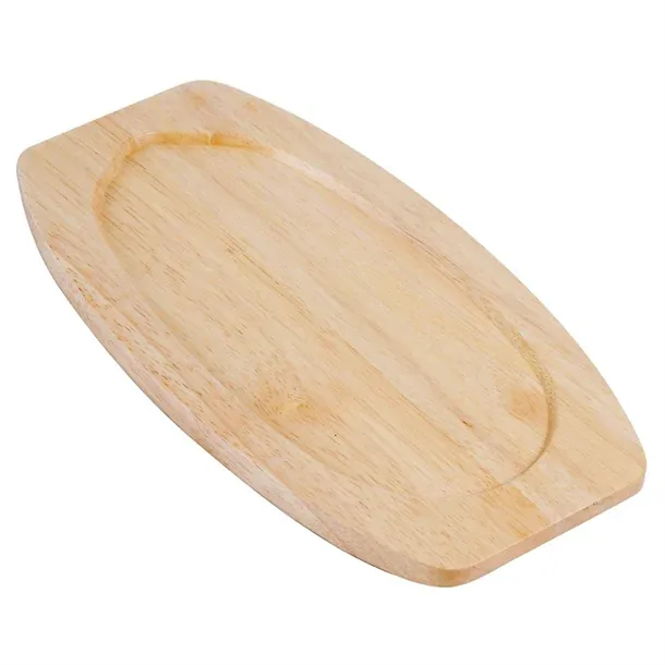 Olympia GG135 heavy wooden base 315×170 mm FSC 100% certified Hevea wood – compatible with Olympia GG133 cast-iron sizzler platter, Australia
