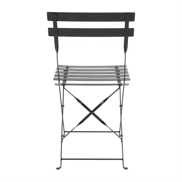 Bolero GH553 black pavement style steel folding chairs pack of 2 – Australia