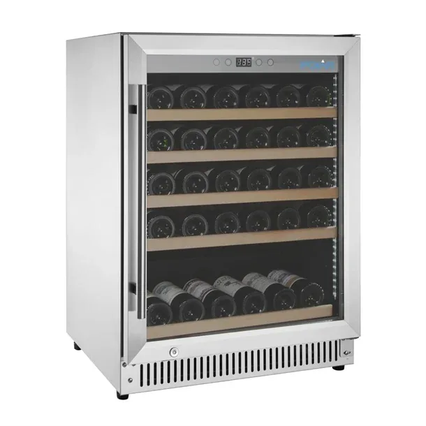 Polar GM627-A stainless steel 51-bottle wine fridge