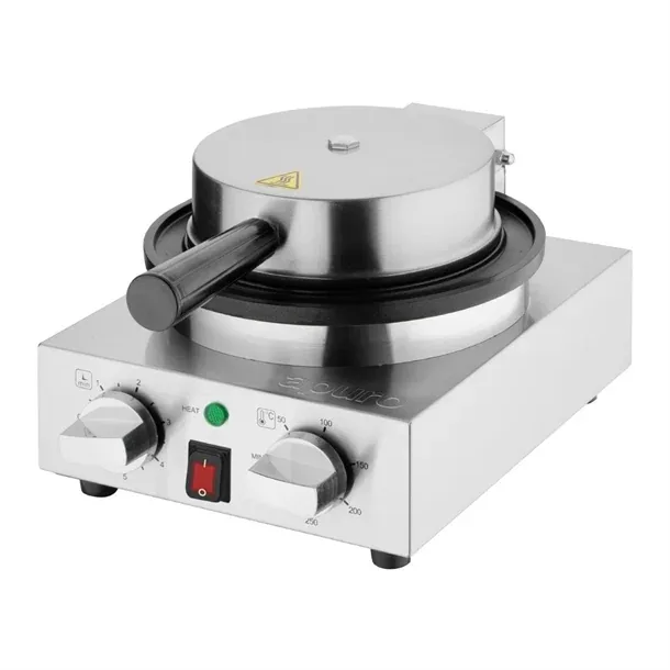 Apuro HS985-A round Belgian waffle maker 1 kW stainless steel with die-cast aluminium plates 180 mm – Australia