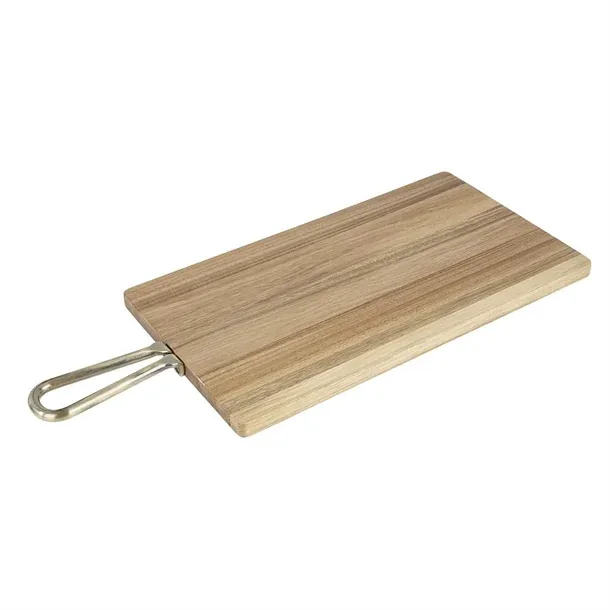 Olympia HX392 rectangular acacia wood paddle board 615×260mm with metal handle serving board Australia