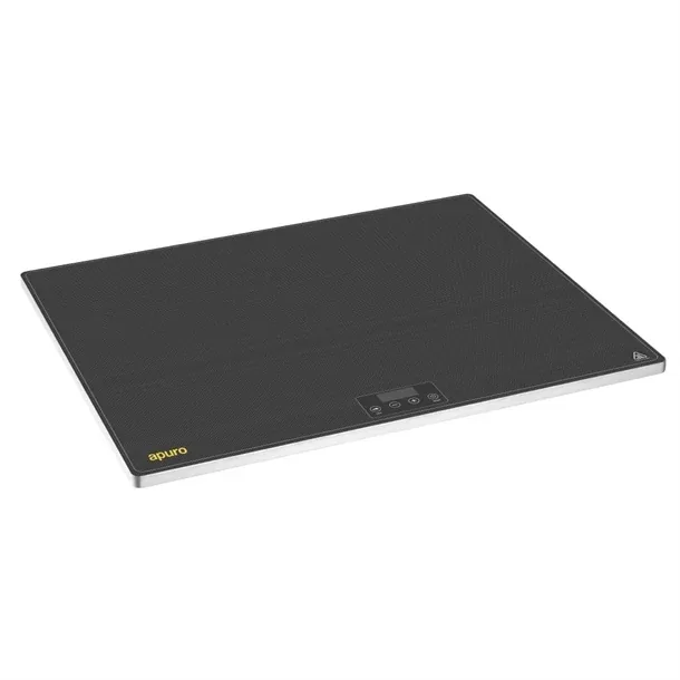 Apuro HZ509-A slimline food warming tray with GN 2/1 capacity, 650mm width, 500W electric, aluminium and glass – front view, Australia