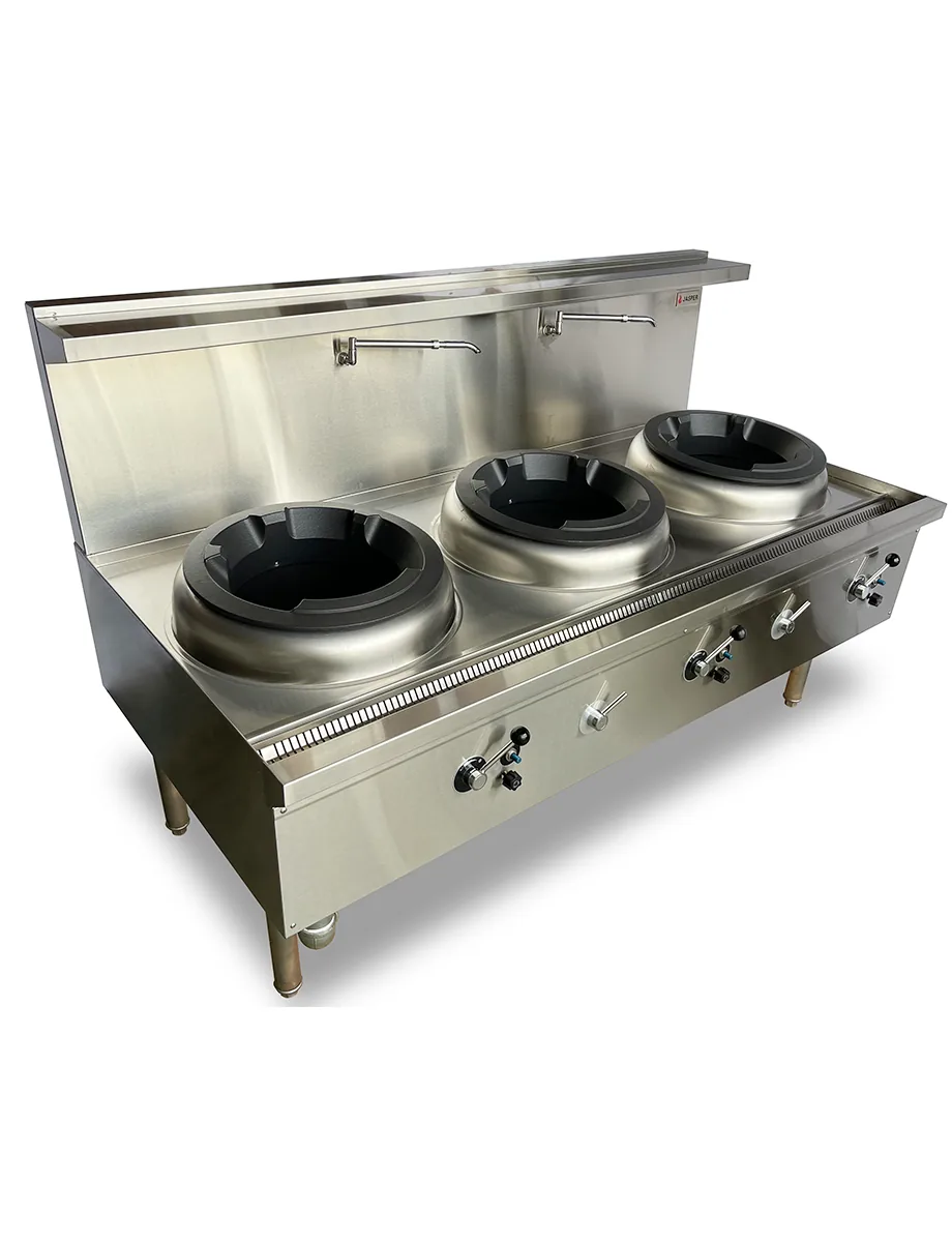JASPER JA-3CB-N Triple Wok Range | NG Chimney Burner Cooktop commercial kitchen equipment