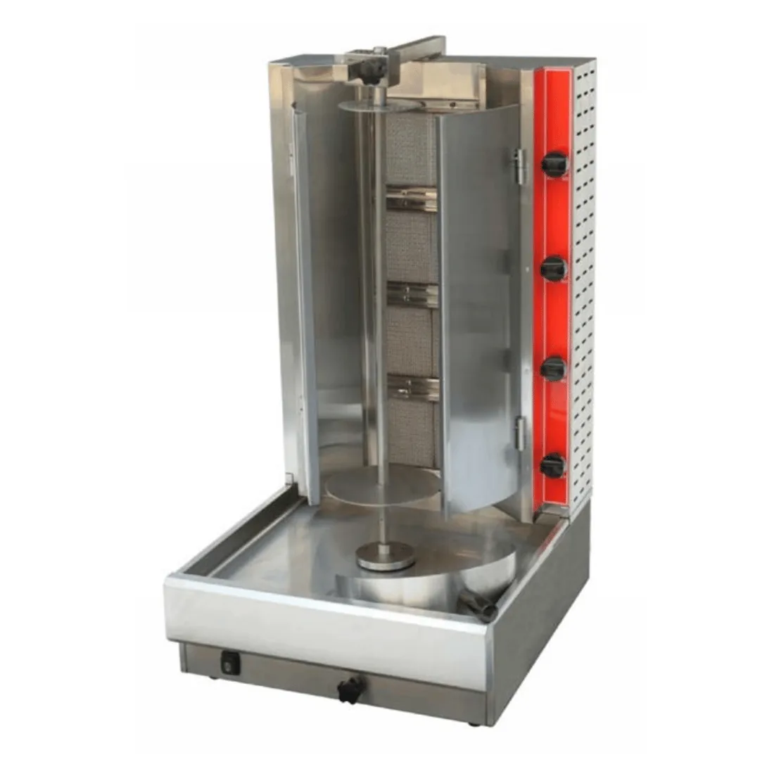 GasMax KB-4 4 burner natural gas kebab machine semi automatic stainless steel – KW Commercial Kitchen