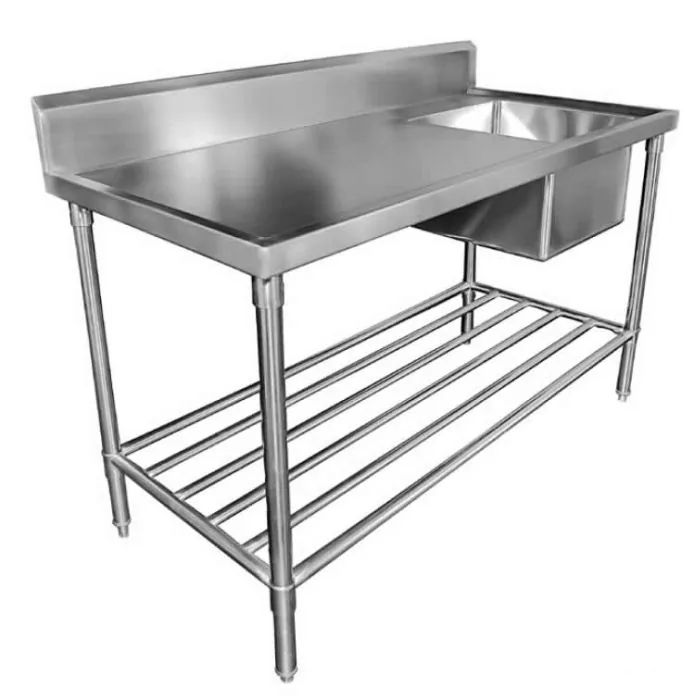 Mixrite Single Bowl Sink Bench with Splashback 1800W x 600D x 900H mm commercial kitchen equipment