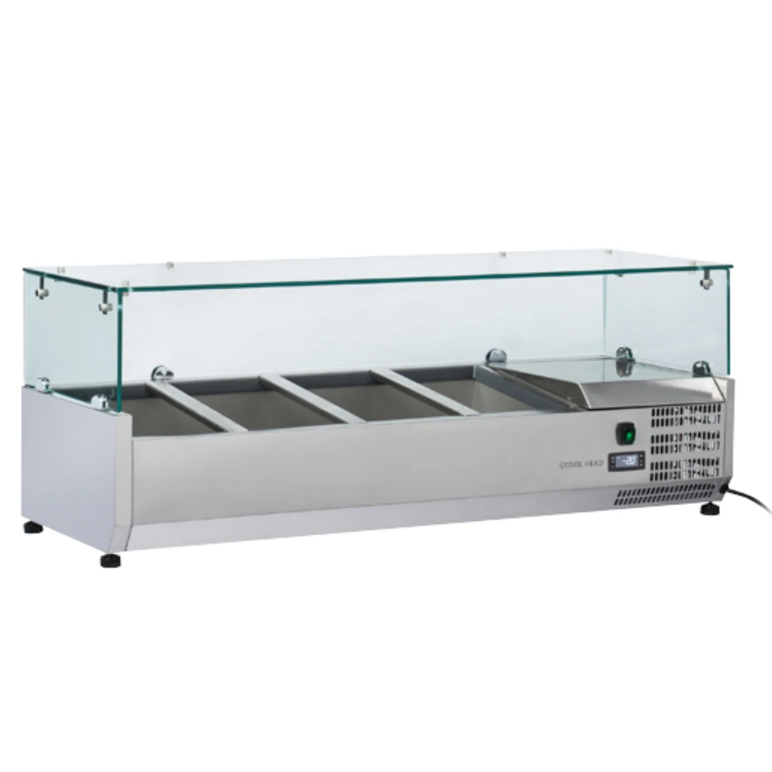 Anvil VRX1200 Glass Canopy Refrigerated Prep Unit – 1200mm