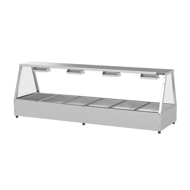 Woodson W.HFSS26 Self Serve 6 Module Hot Food Display, 2005mm, Double Skin Stainless, Infra-Red