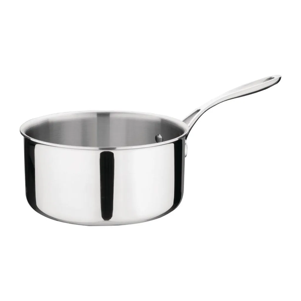 Vogue Tri-wall Saucepan St/St - 200mm 3Ltr 101fl oz commercial kitchen equipment