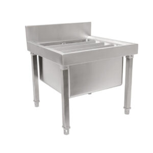 Vogue GL281-A Stainless Steel Mop Sink with Removable Bucket Rest and Splashback