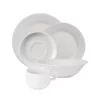 24-piece commercial tableware set with durable porcelain plates